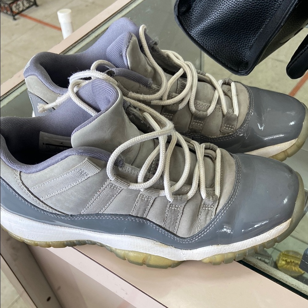 Gray and White Sneakers